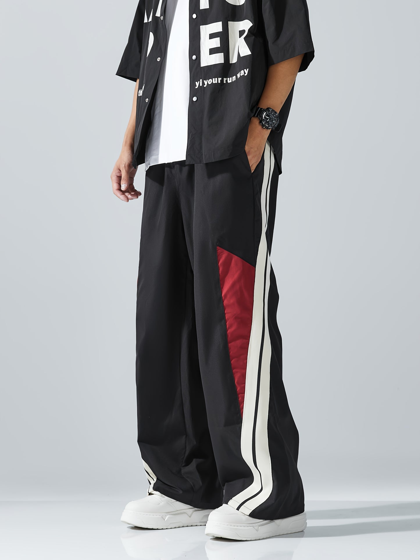 Casual Loose-Fit Straight-Leg Pants