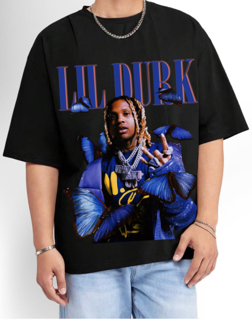 LIL DURK BUTTERFLY OVERSIZED TEE