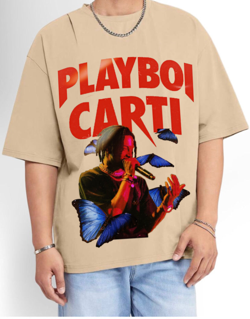 PLAYBOI CARTI BUTTERFLY OVERSIZED TEE