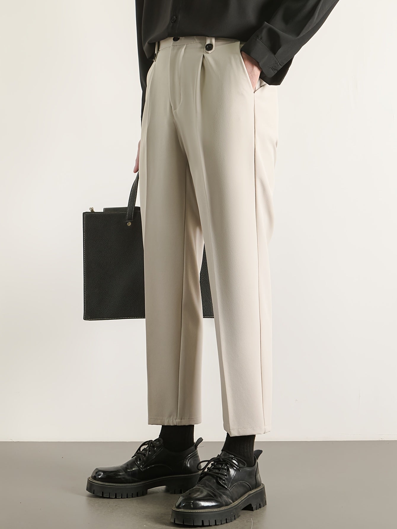 Men's Casual Business Solid Color Suit Pants