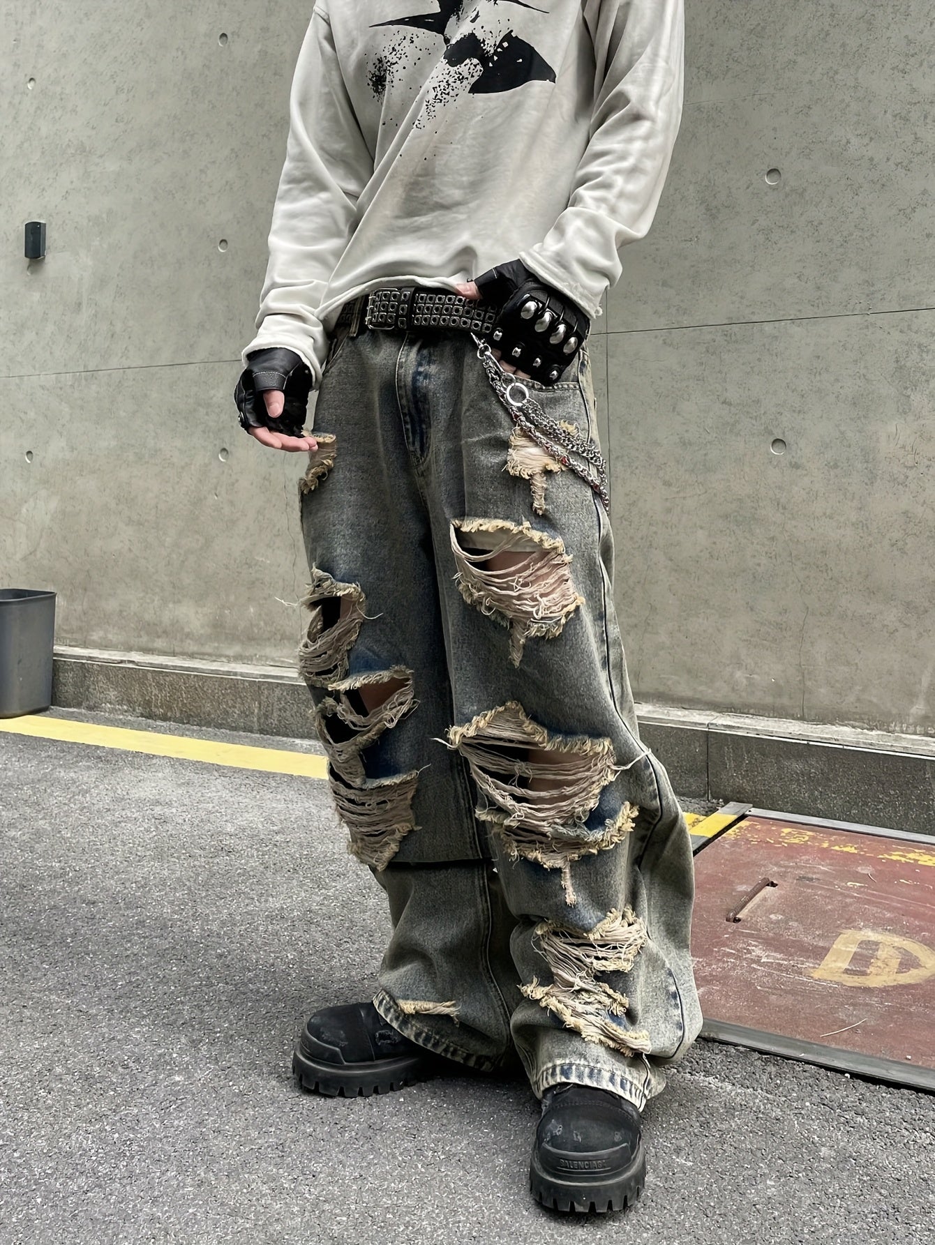 Washed Blue Denim Jeans