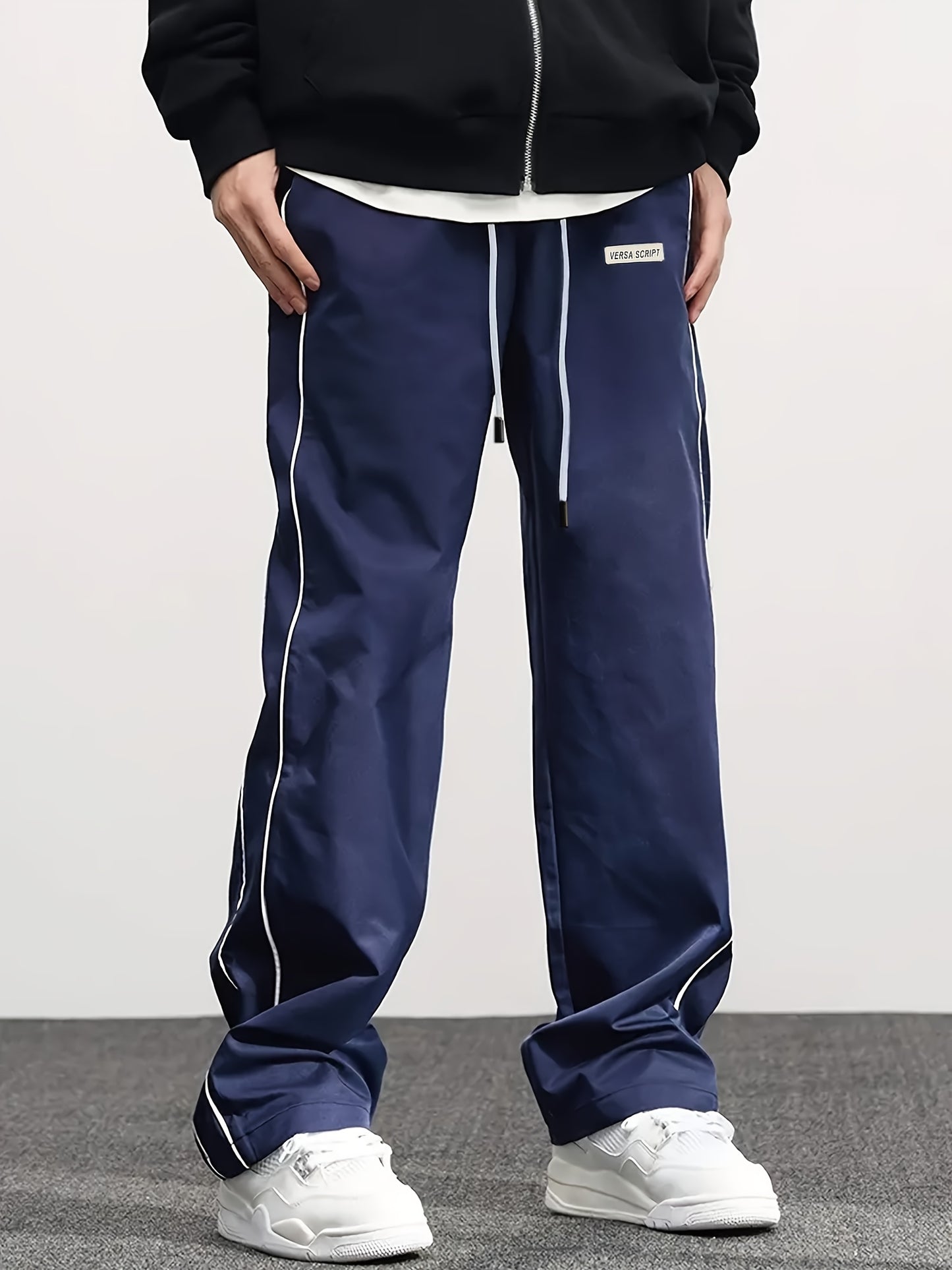 Long Straight Drawstring Pants