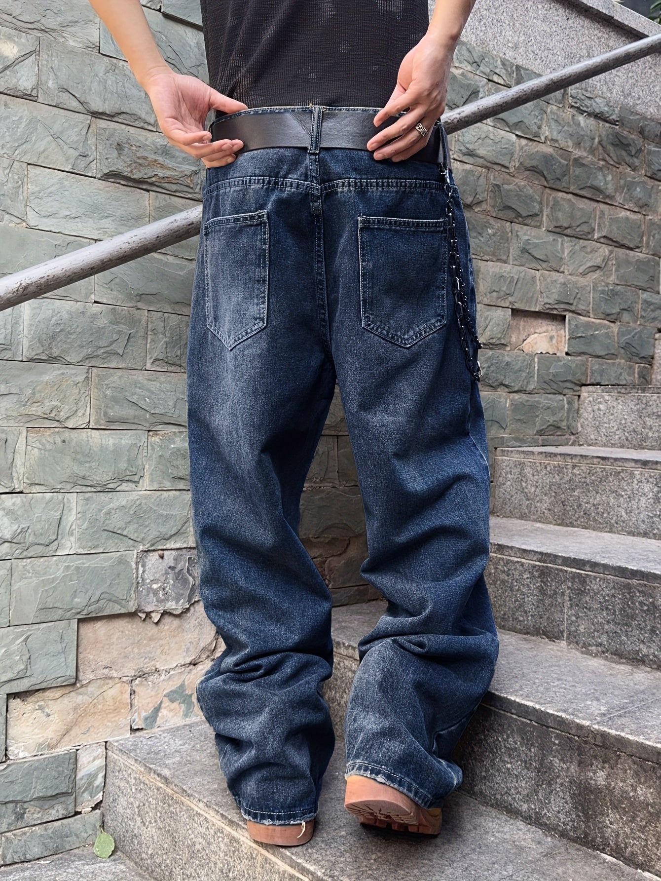 Washed Blue Denim Jeans