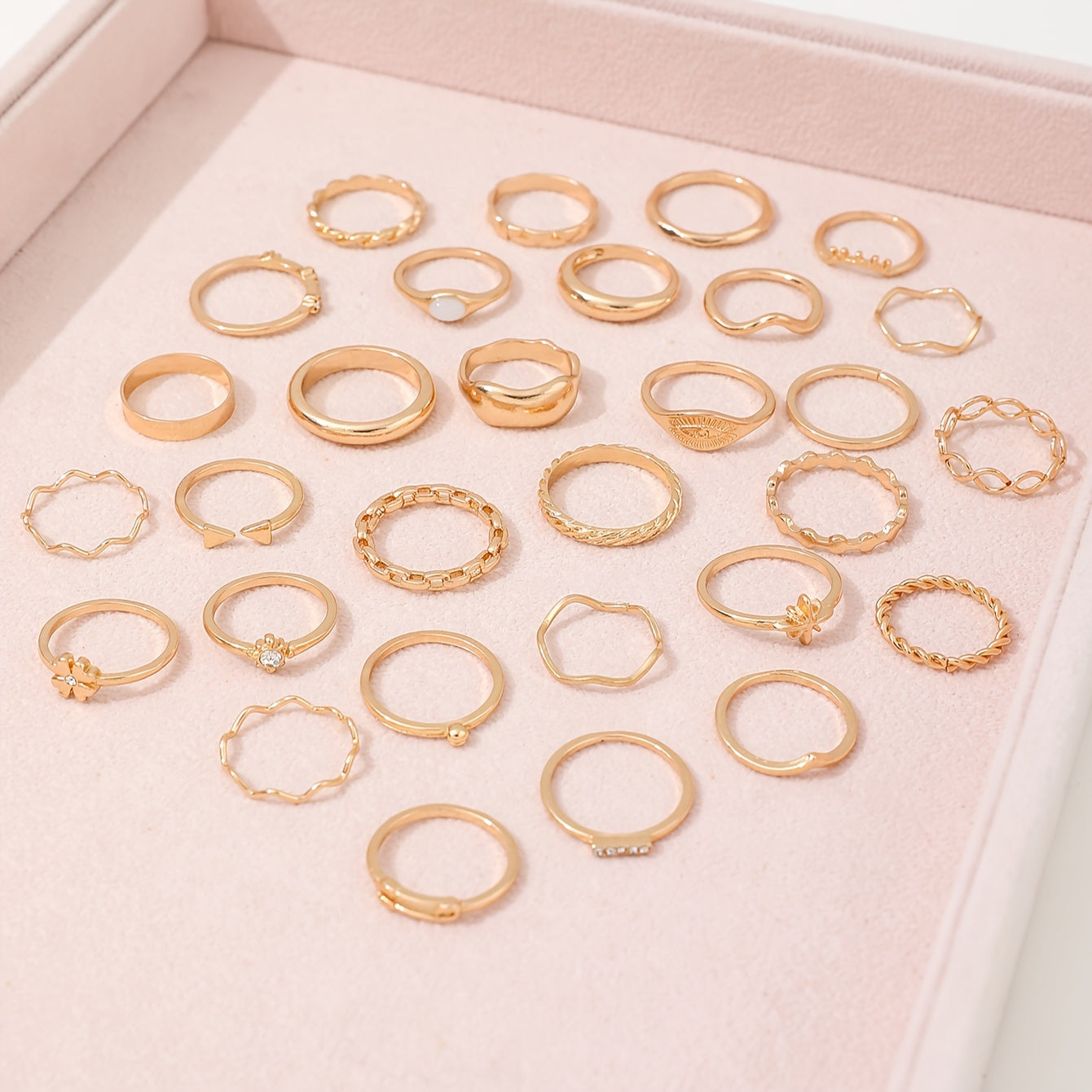 30pcs Alloy Iron Ring Set
