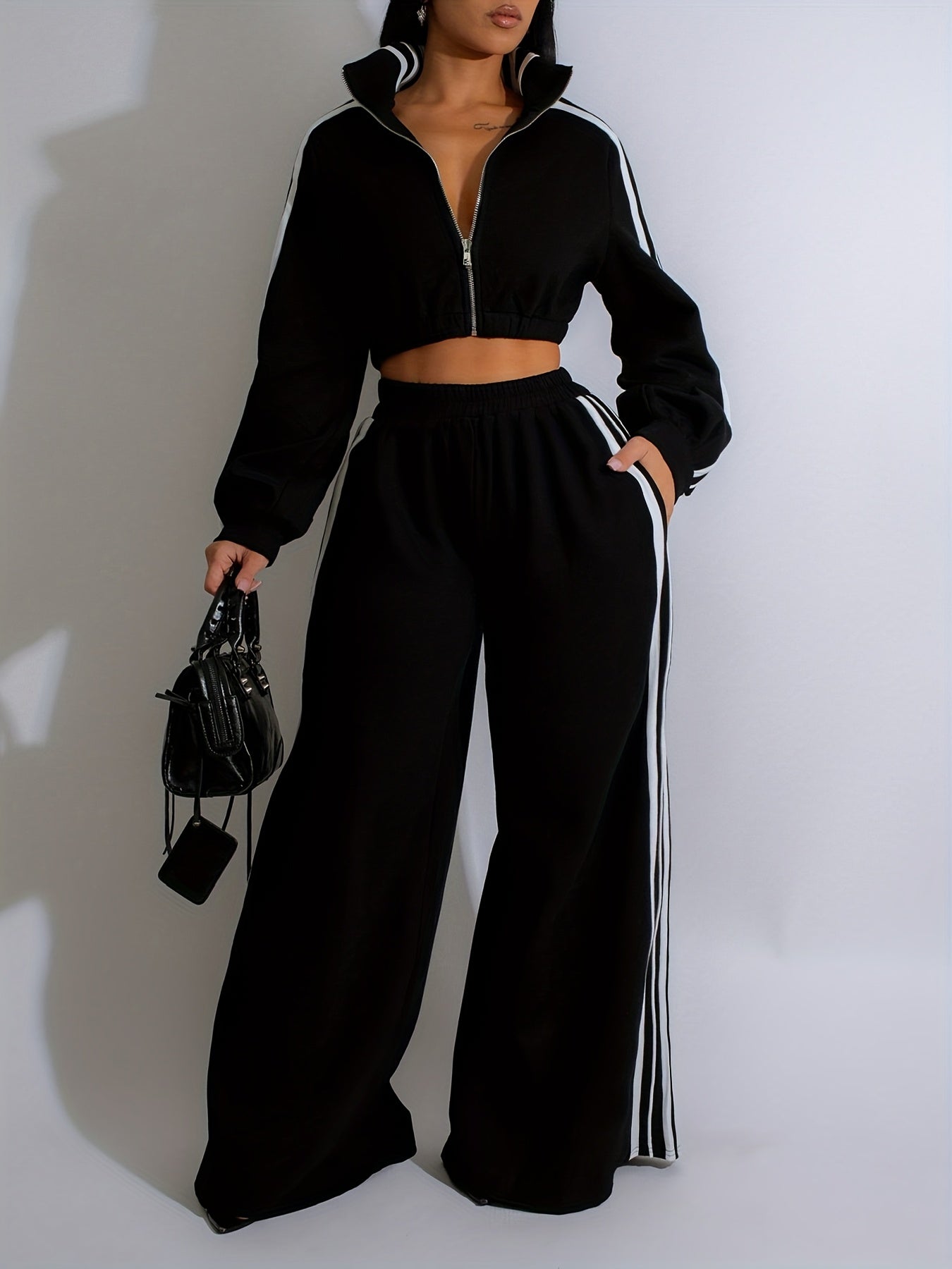 Women's Striped Two-Piece Set