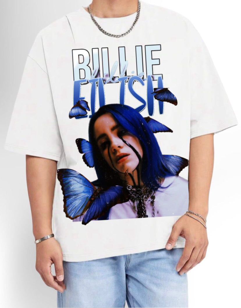 BILLIE ELISH BUTTERFLY OVERSIZED TEE