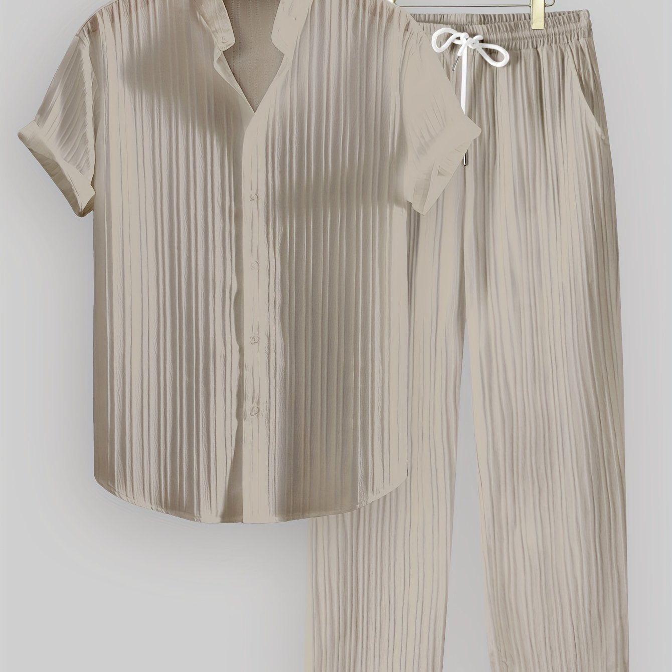 Men's Summer Solid Color 2pcs Set