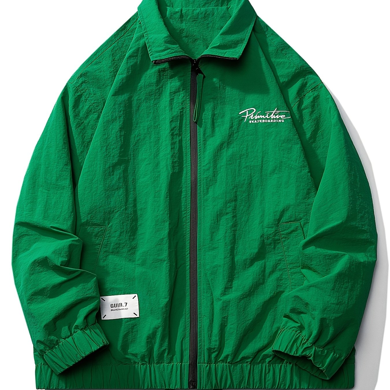 Men'S Vintage-Inspired Green Bomber Jacket