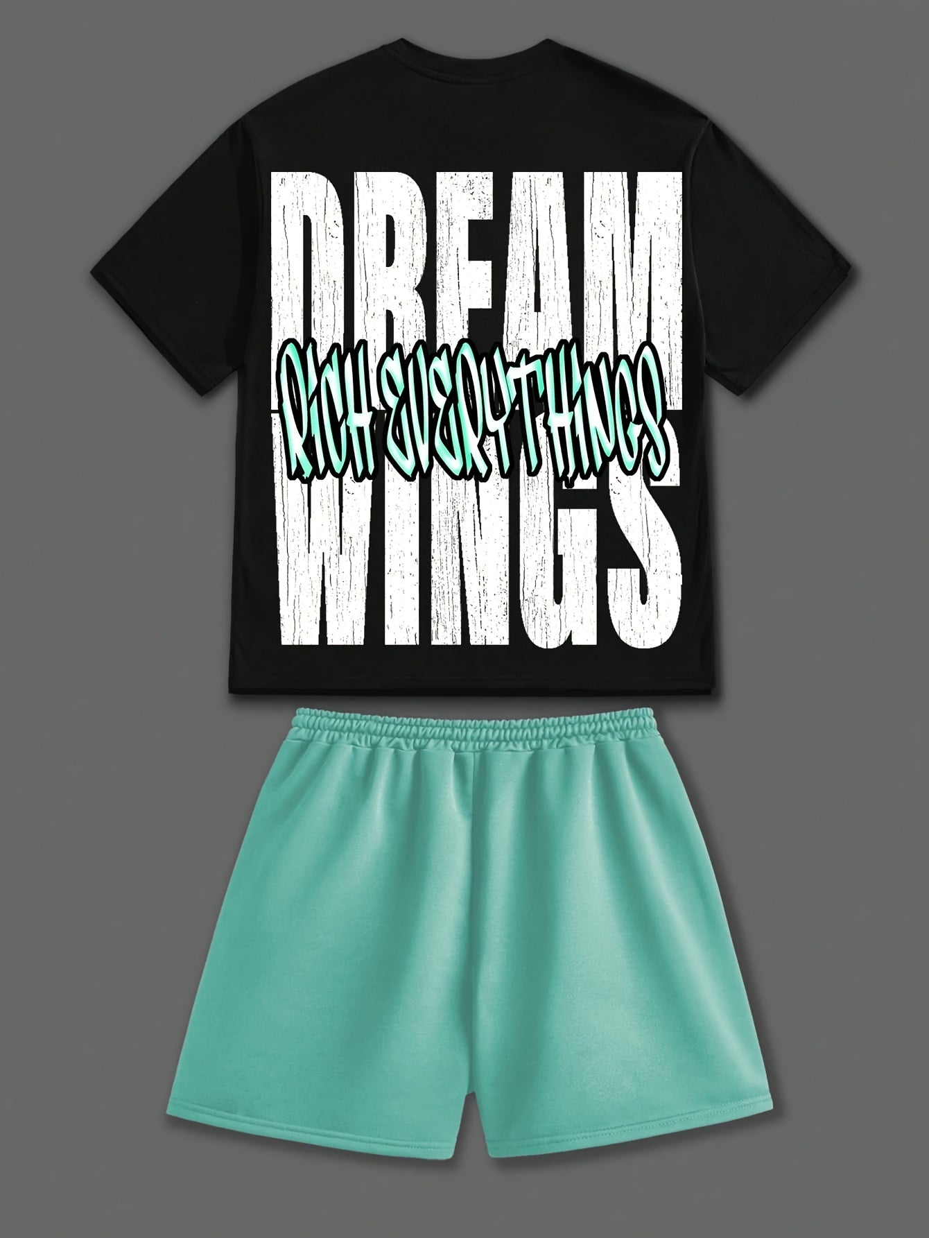 2pcs Men's T-Shirt and Shorts Set