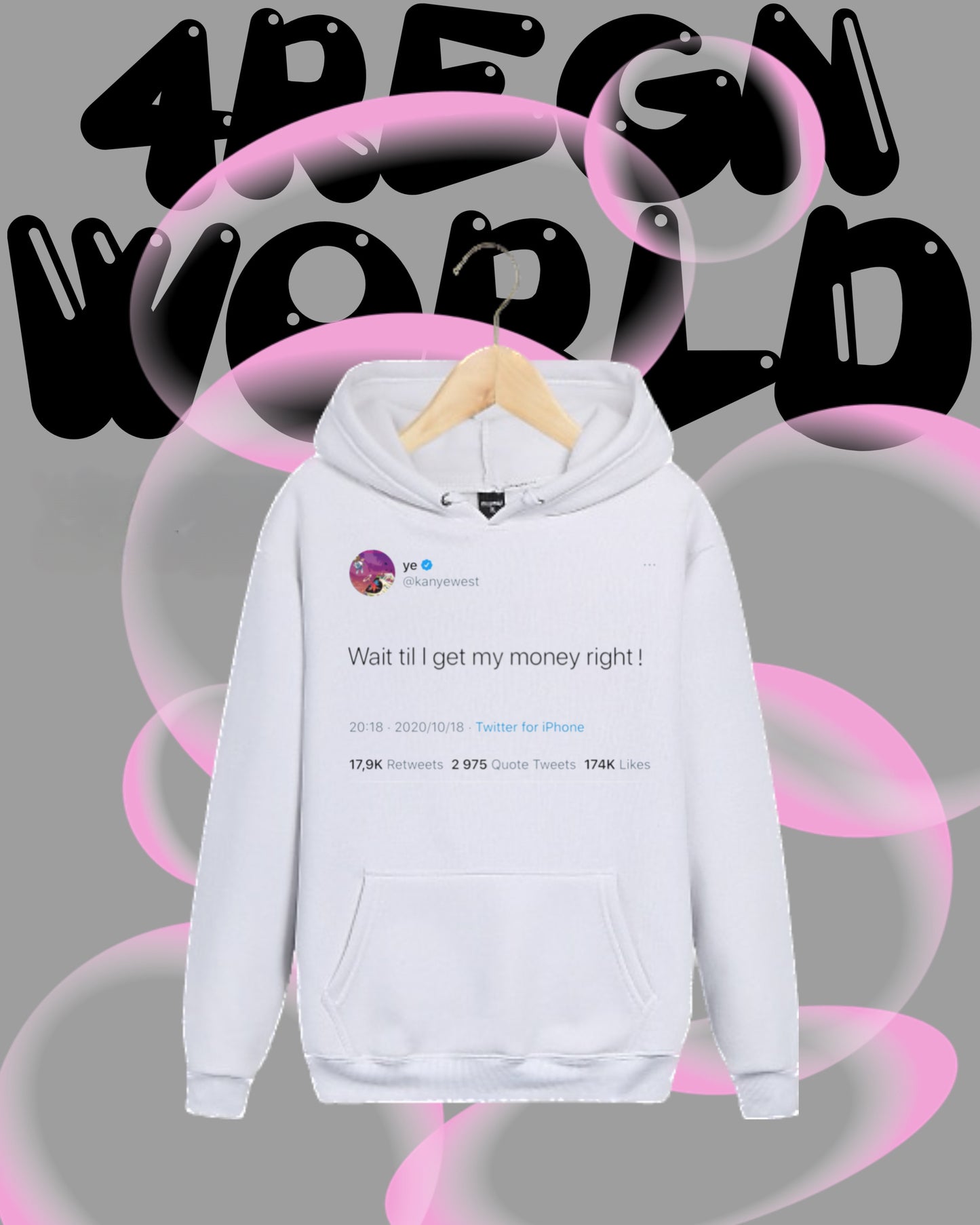 Graphic Hoodie Kanye West Tweet