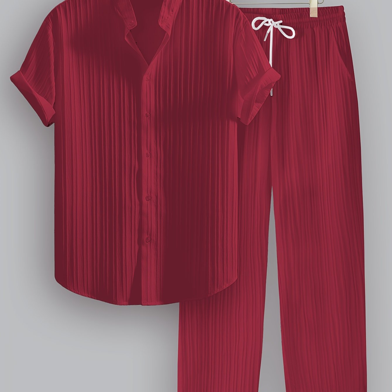Men's Summer Solid Color 2pcs Set