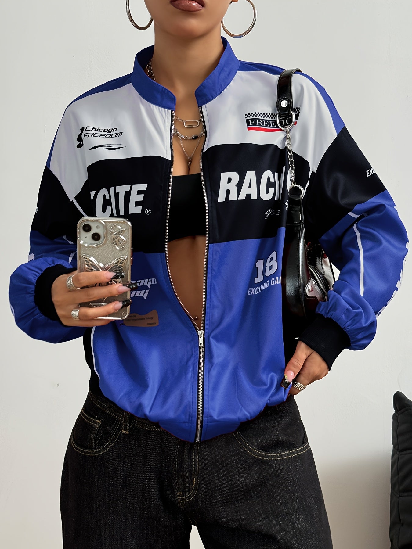 Women'S Vintage-Inspired Bomber Jacket