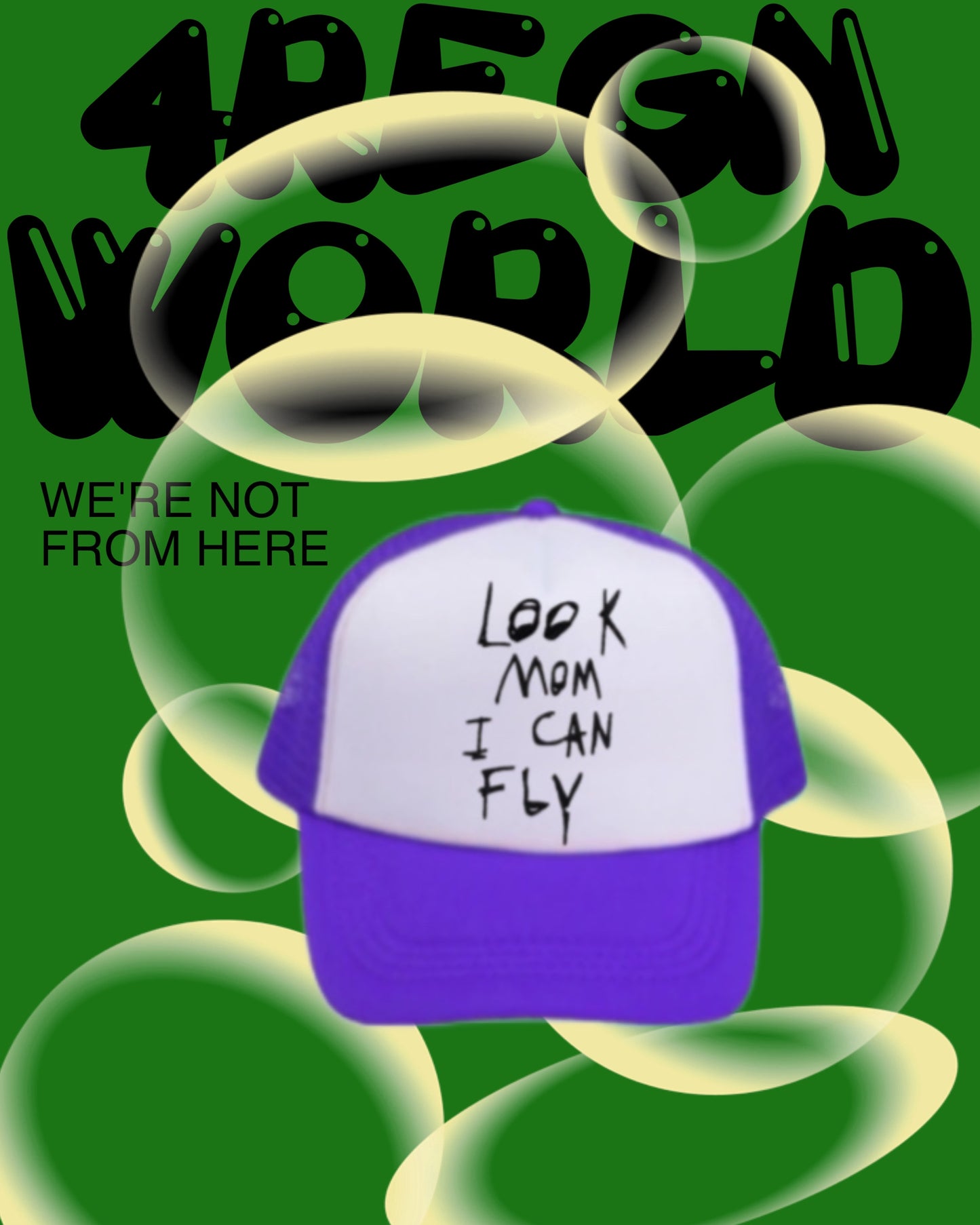 TRAVIS SCOTT LOOK MOM I CAN FLY Trucker Cap