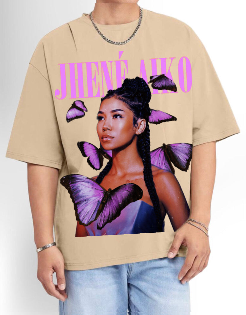 JHENE AIKO BUTTERFLY OVERSIZED TEE