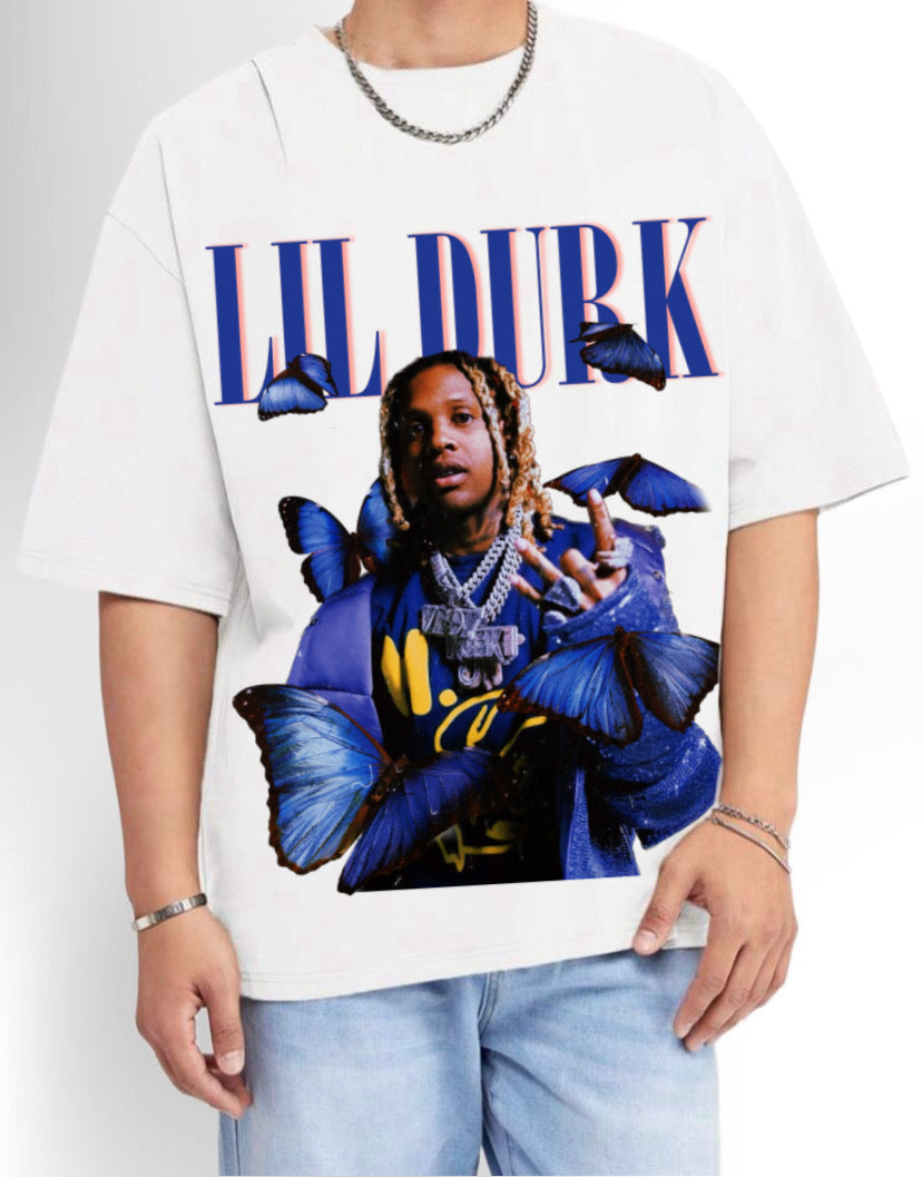LIL DURK BUTTERFLY OVERSIZED TEE