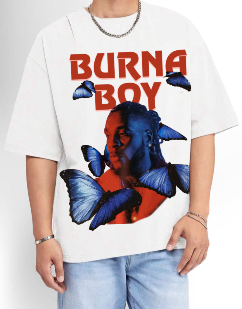 BURNA BOY BUTTERFLY OVERSIZED TEE