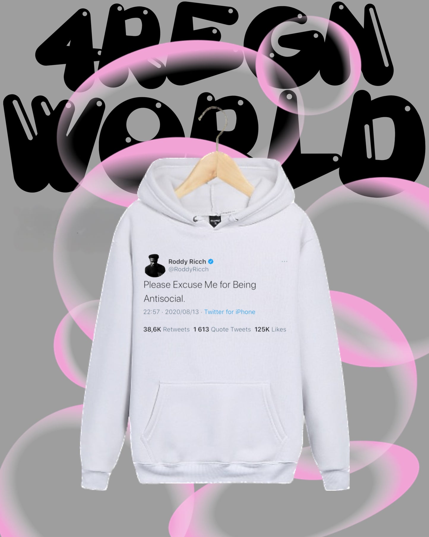 Graphic Hoodie Roddy Ricch Tweet