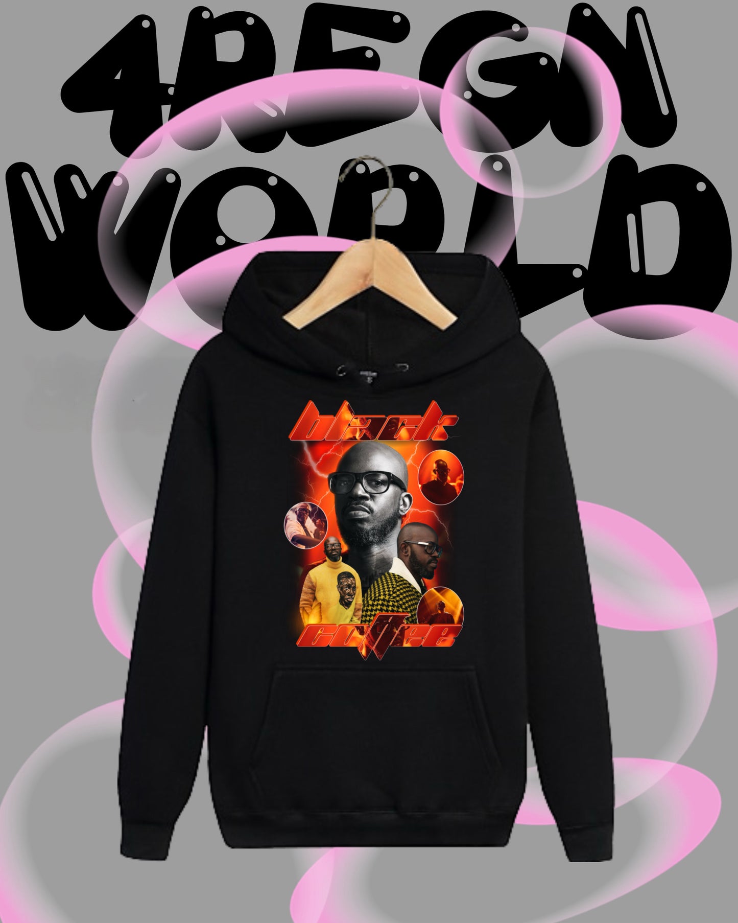 Graphic Hoodie Black Coffee