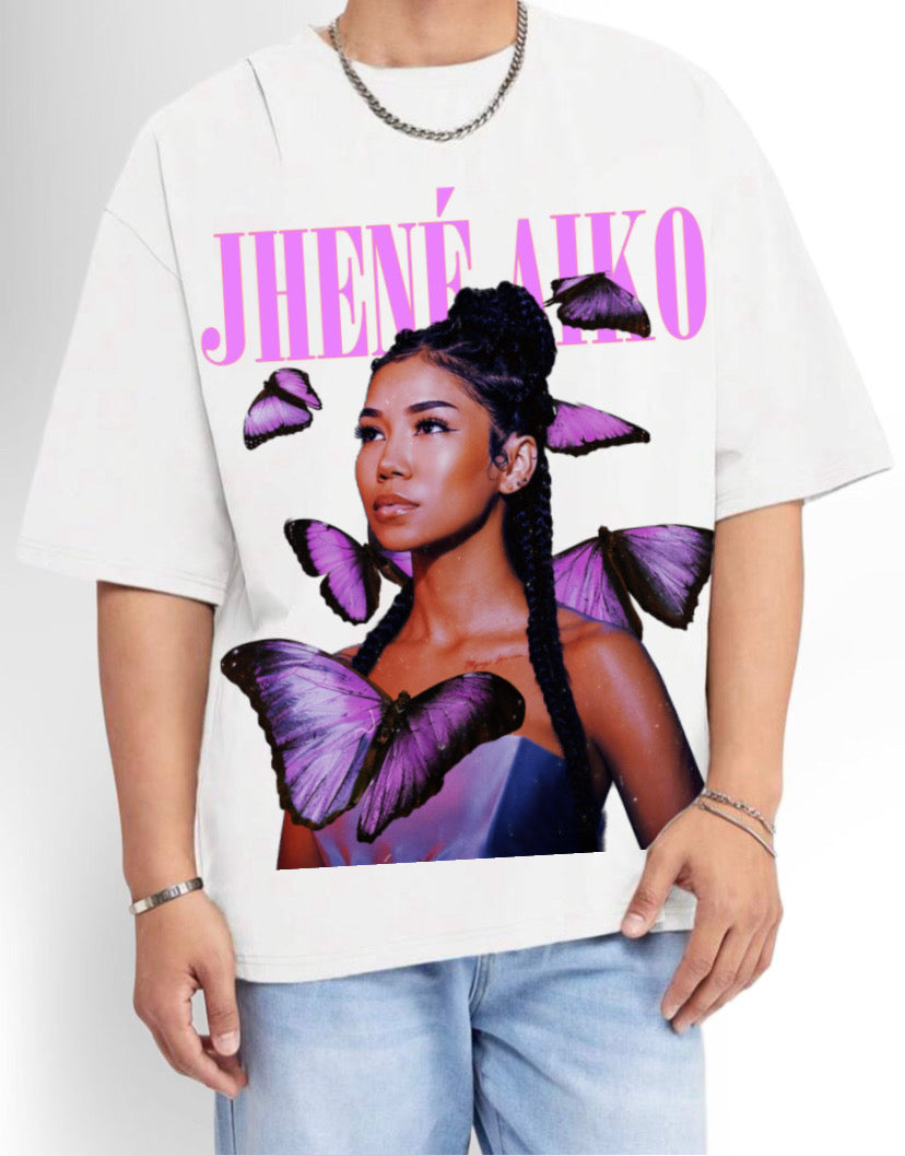 JHENE AIKO BUTTERFLY OVERSIZED TEE