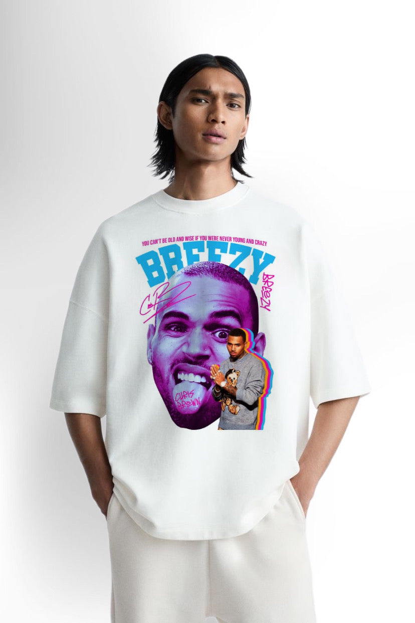 CHRIS BROWN OVERSIZED GRAPHIC TEE