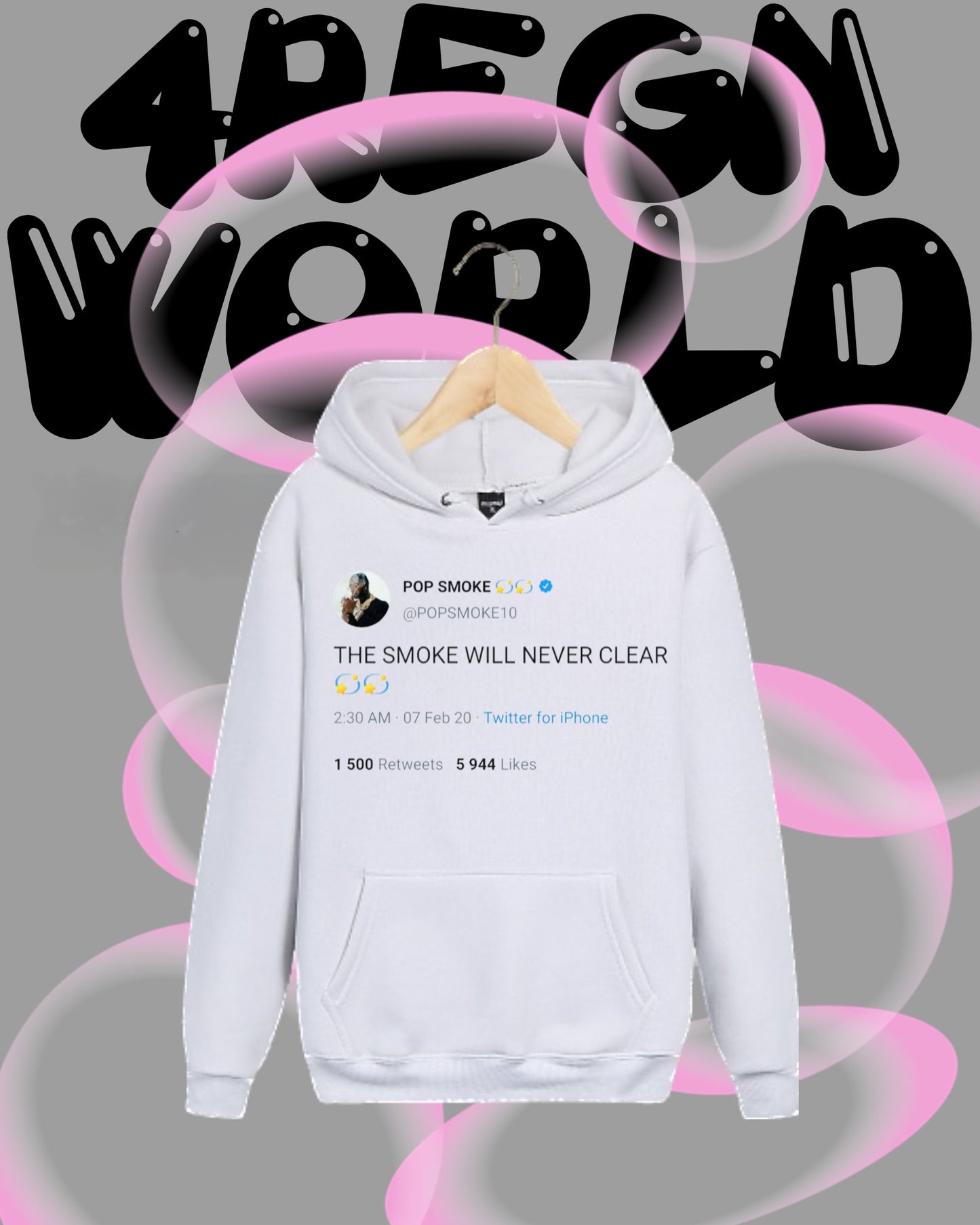 Graphic Hoodie Pop Smoke tweet