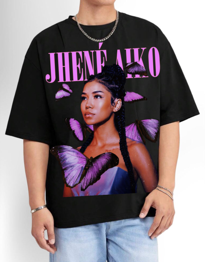 JHENE AIKO BUTTERFLY OVERSIZED TEE