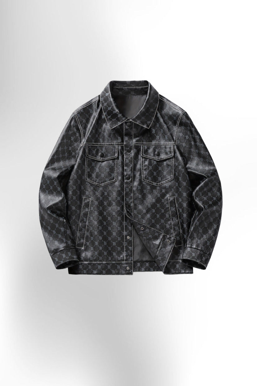 Printed Leather Jacket