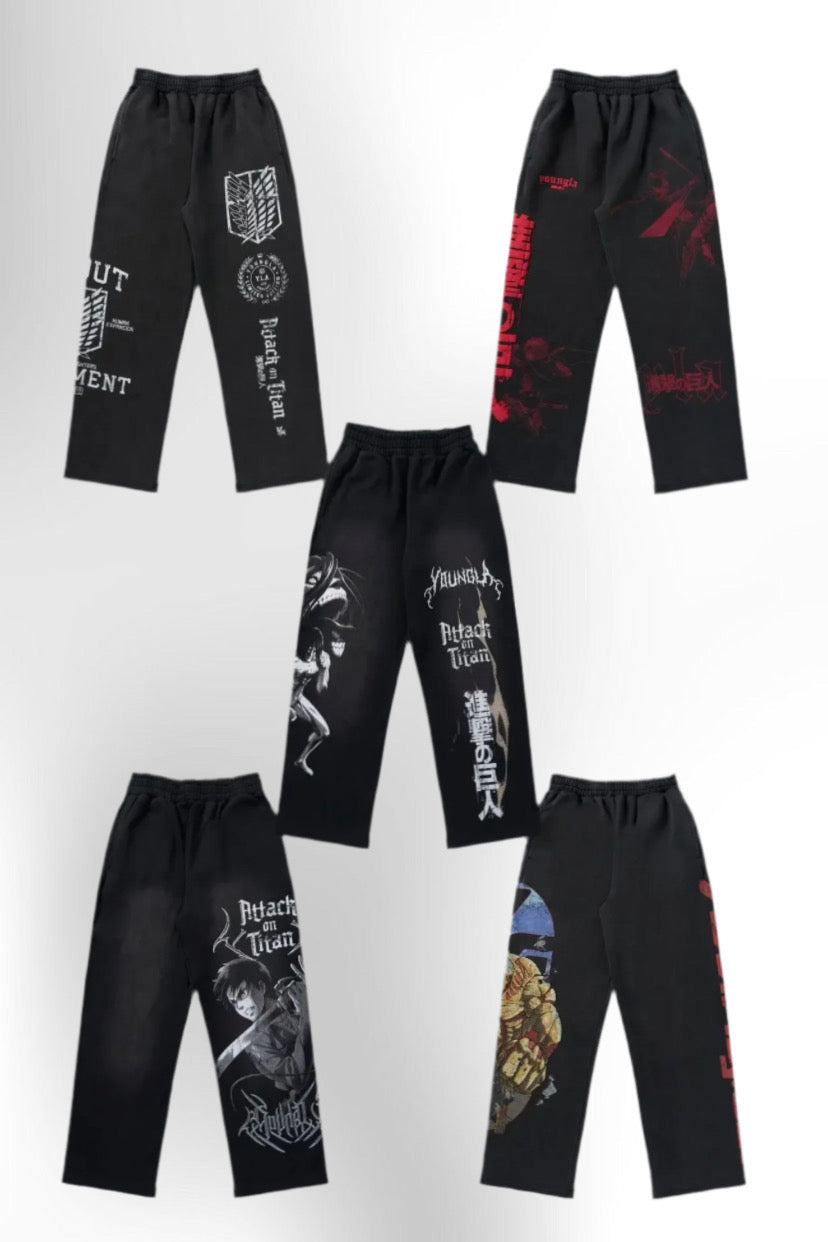 graphic print wide leg trousers