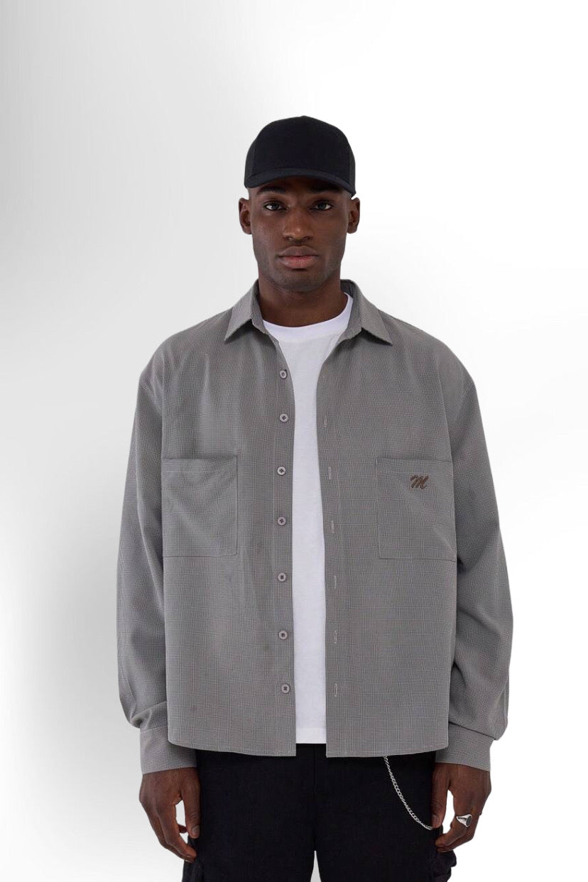 Checkered Pocket Button Up Shirt