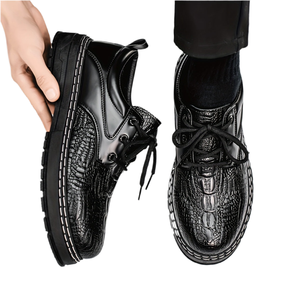 Men'S Lace Casual Loafers