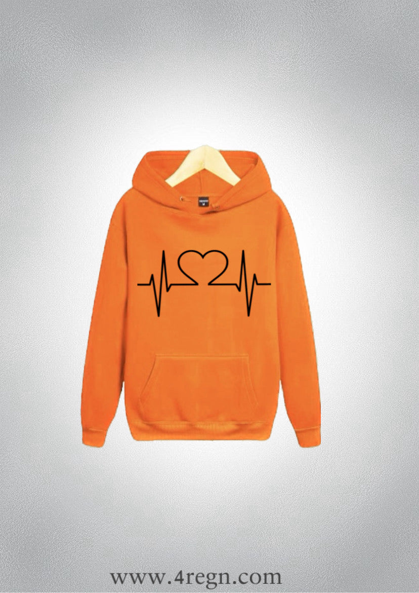 Graphic Hoodie Heart Pulse