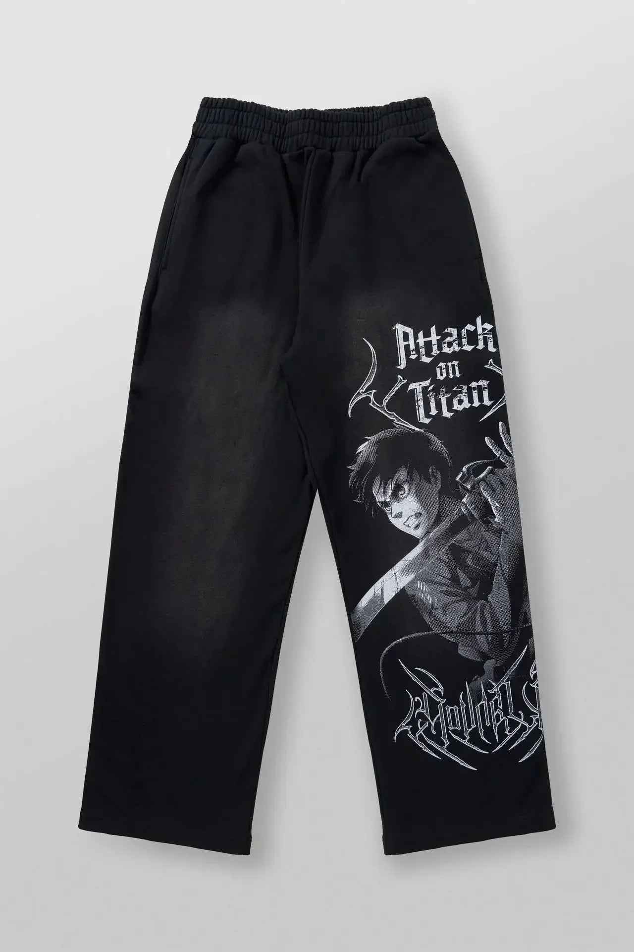 graphic print wide leg trousers