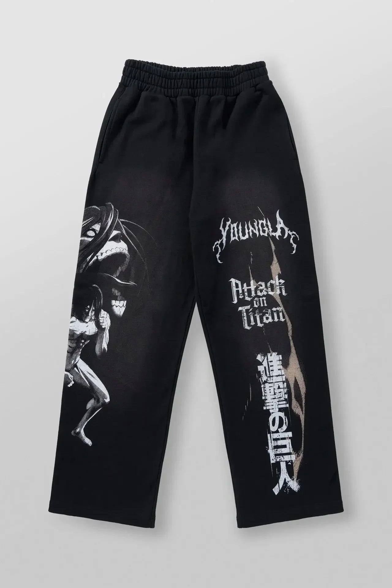 graphic print wide leg trousers