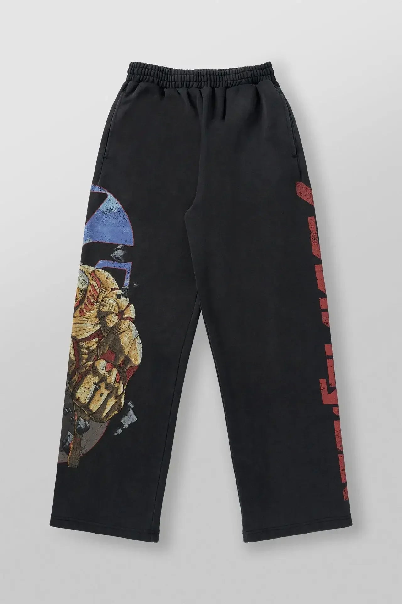 graphic print wide leg trousers