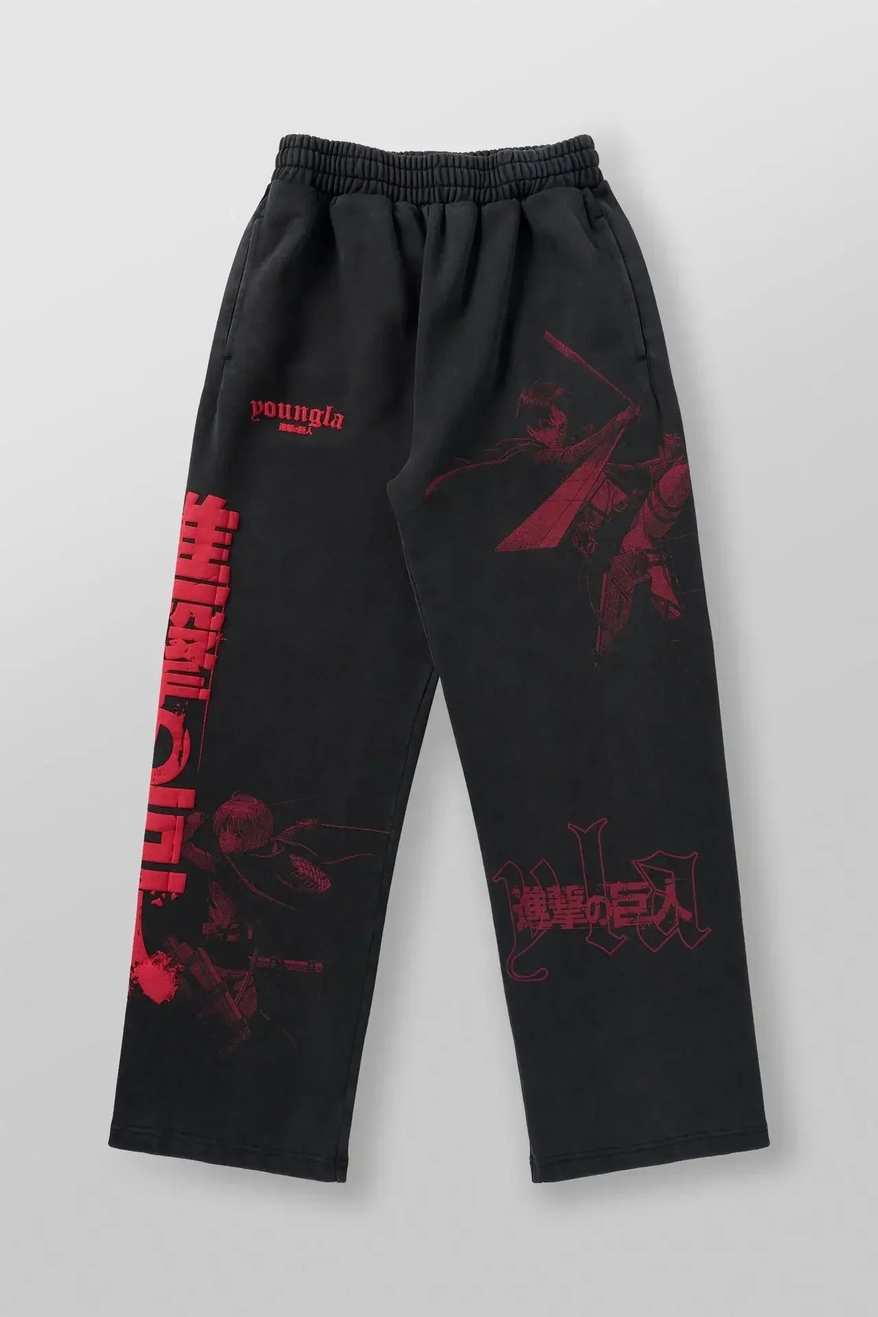 graphic print wide leg trousers