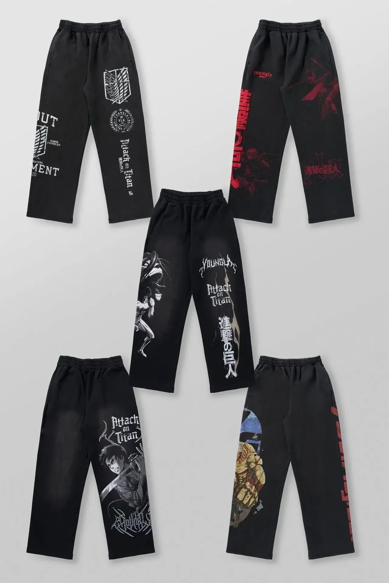 graphic print wide leg trousers