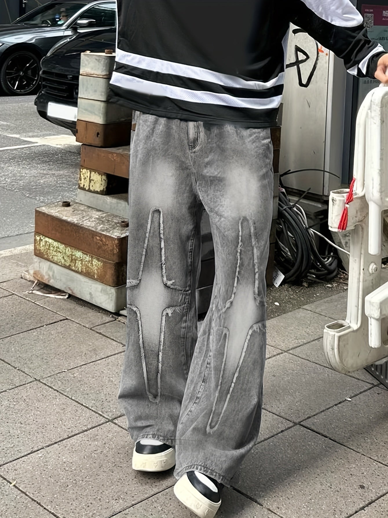 Men's Loose Fit Wide Leg Jeans