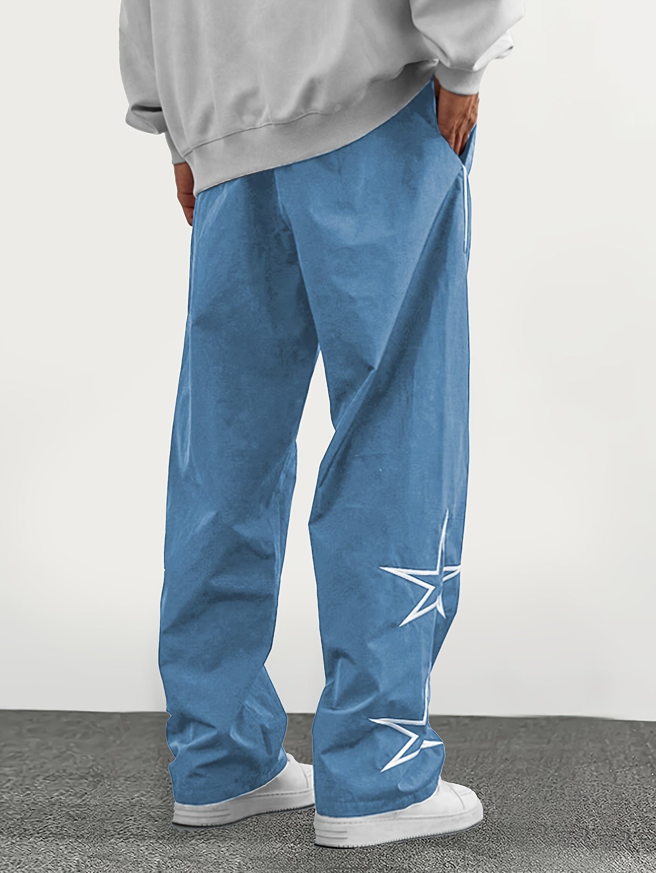 Casual Embroidered Star Trackpants