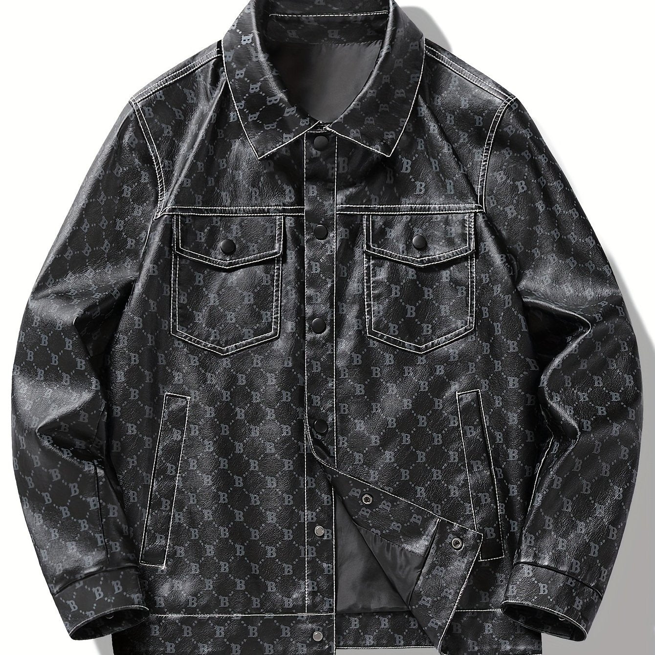 Printed Leather Jacket