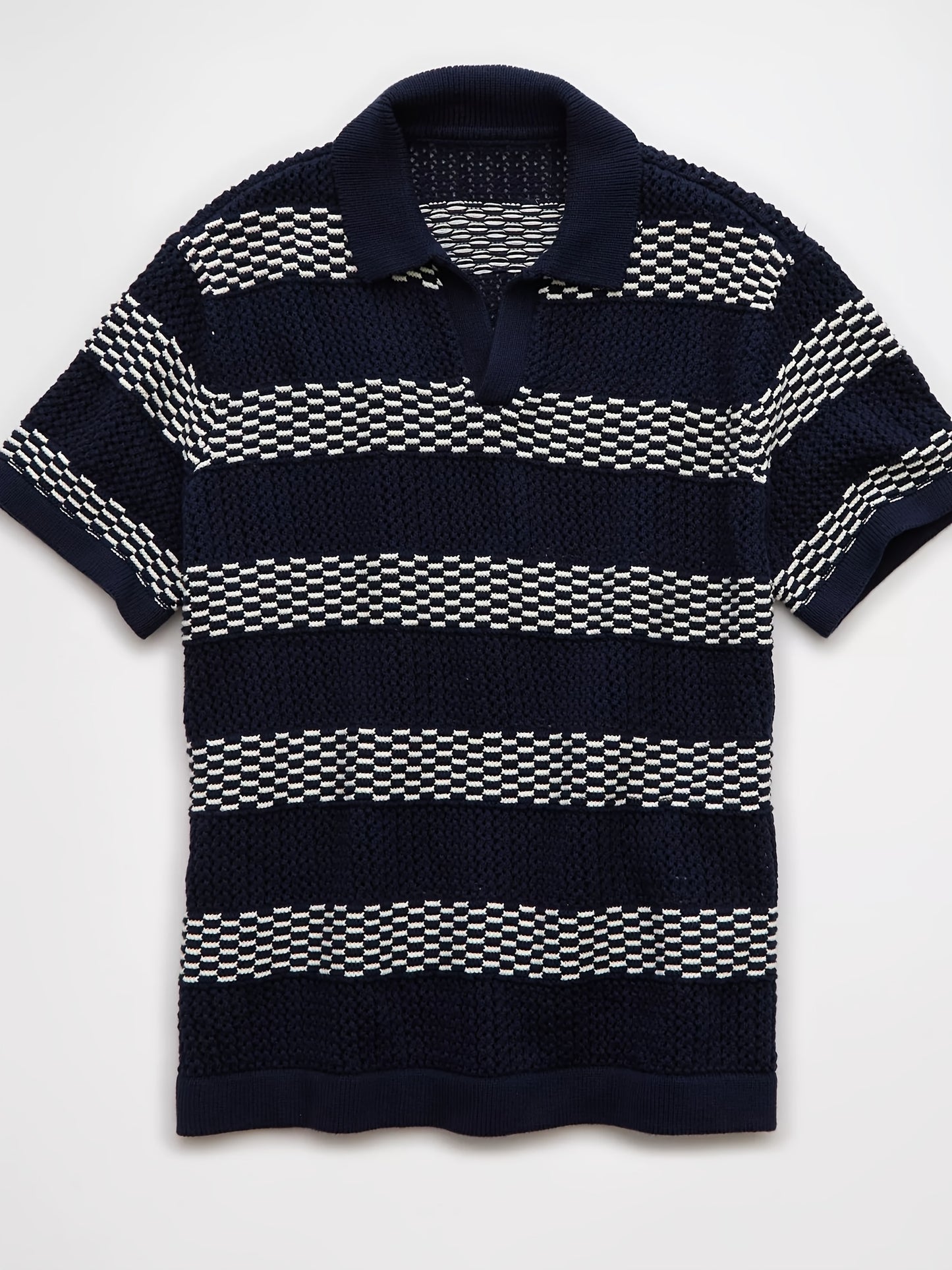 Men's Striped Collar Knit Sweater