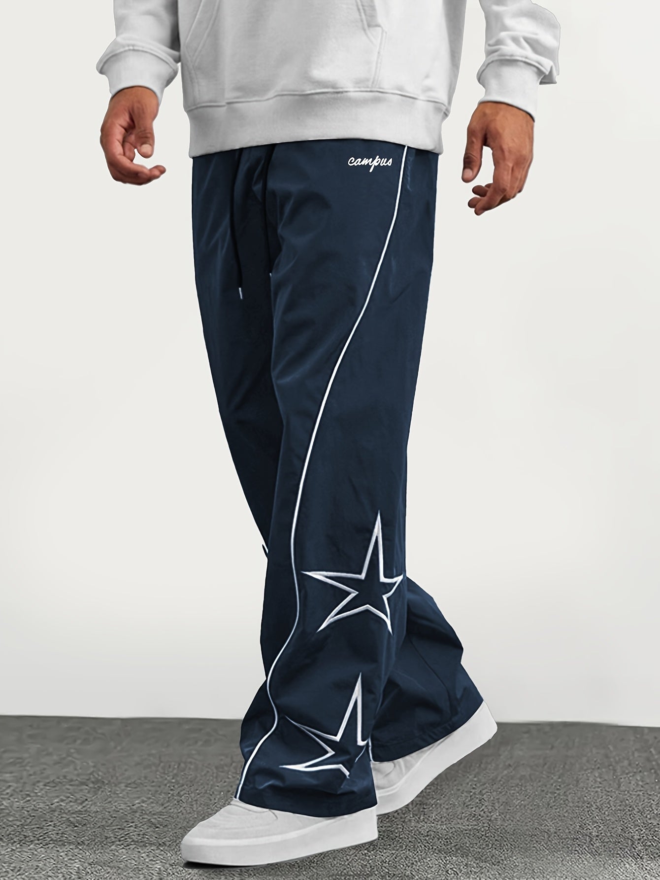 Casual Embroidered Star Trackpants