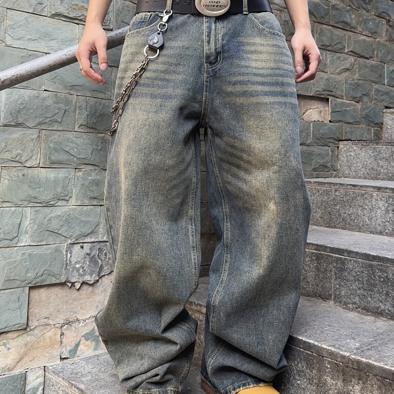 Washed Blue Denim Jeans