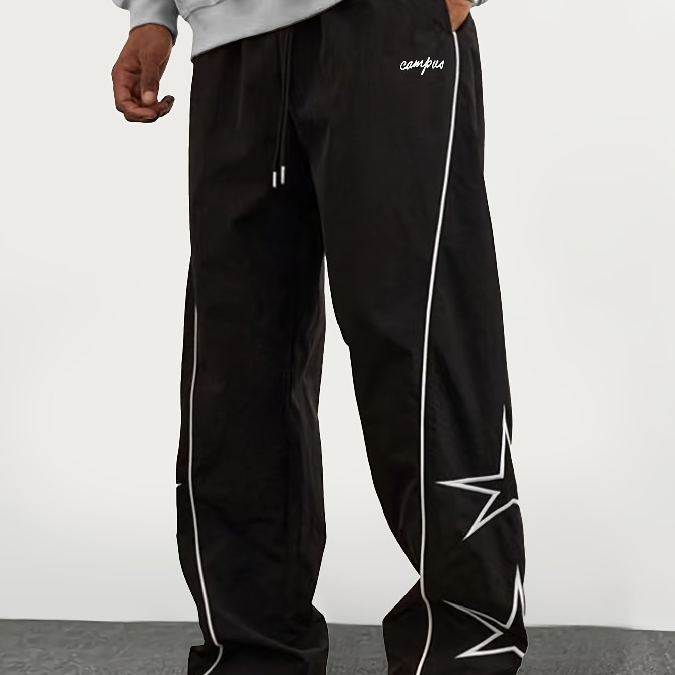Casual Embroidered Star Trackpants