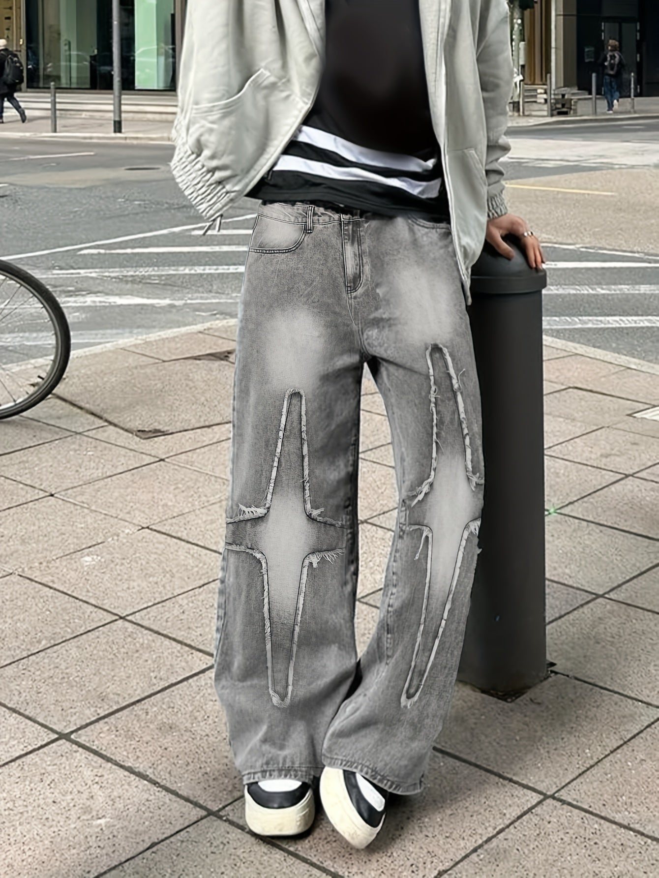 Men's Loose Fit Wide Leg Jeans