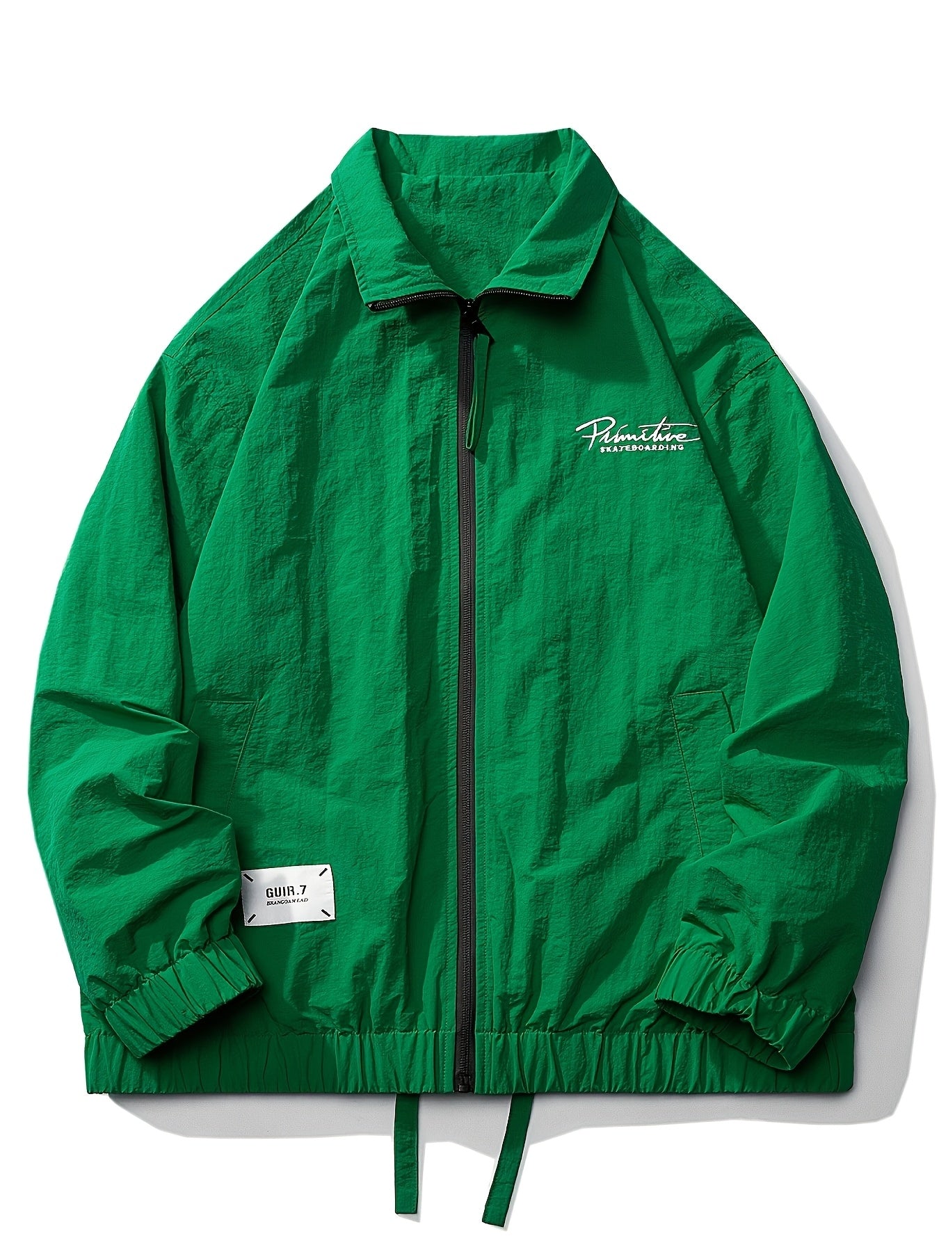 Men'S Vintage-Inspired Green Bomber Jacket