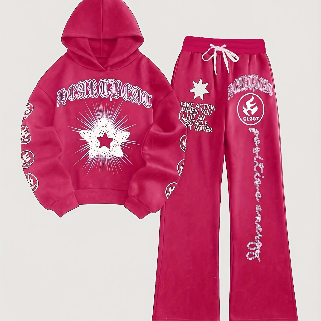 Printed Hoodie & Sweatpants Set
