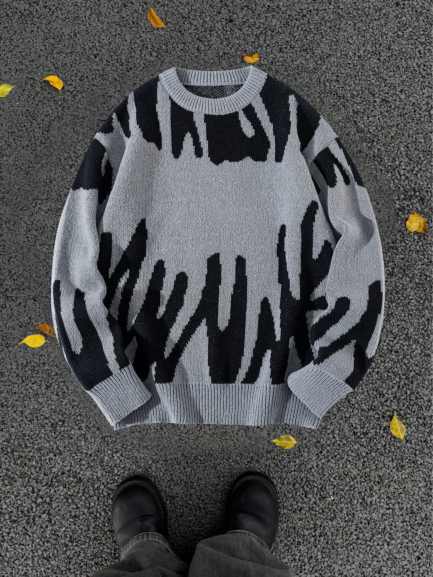 Zebra Print Pullover Sweater