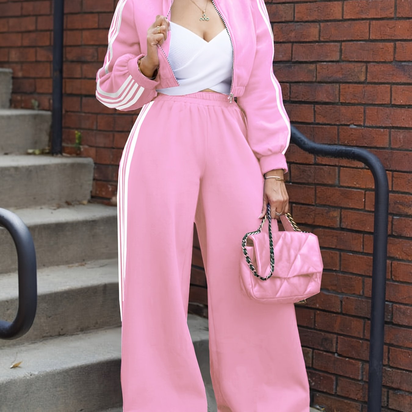 Women's Striped Two-Piece Set