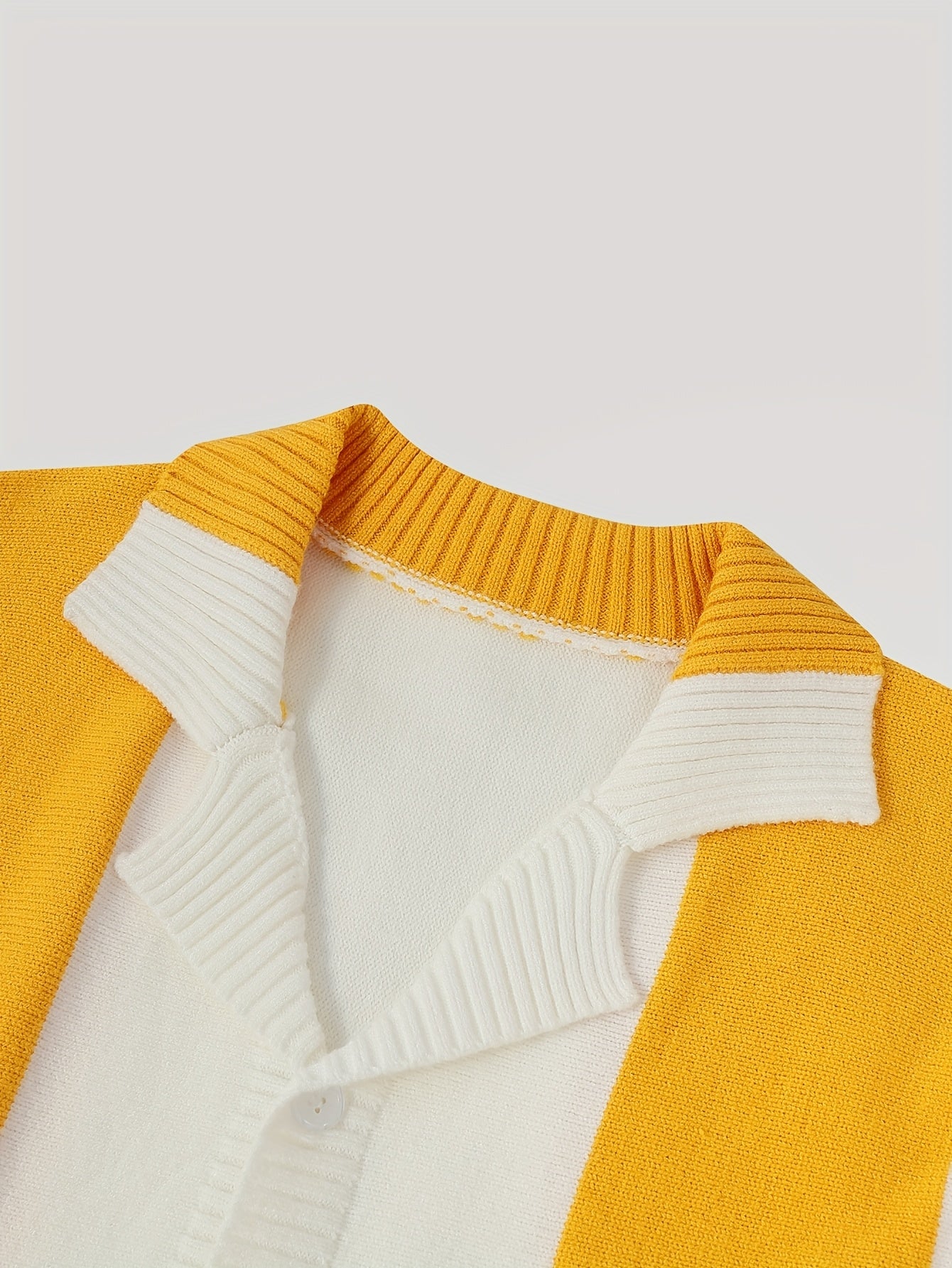 Men'S Casual Striped Knit Cardigan -