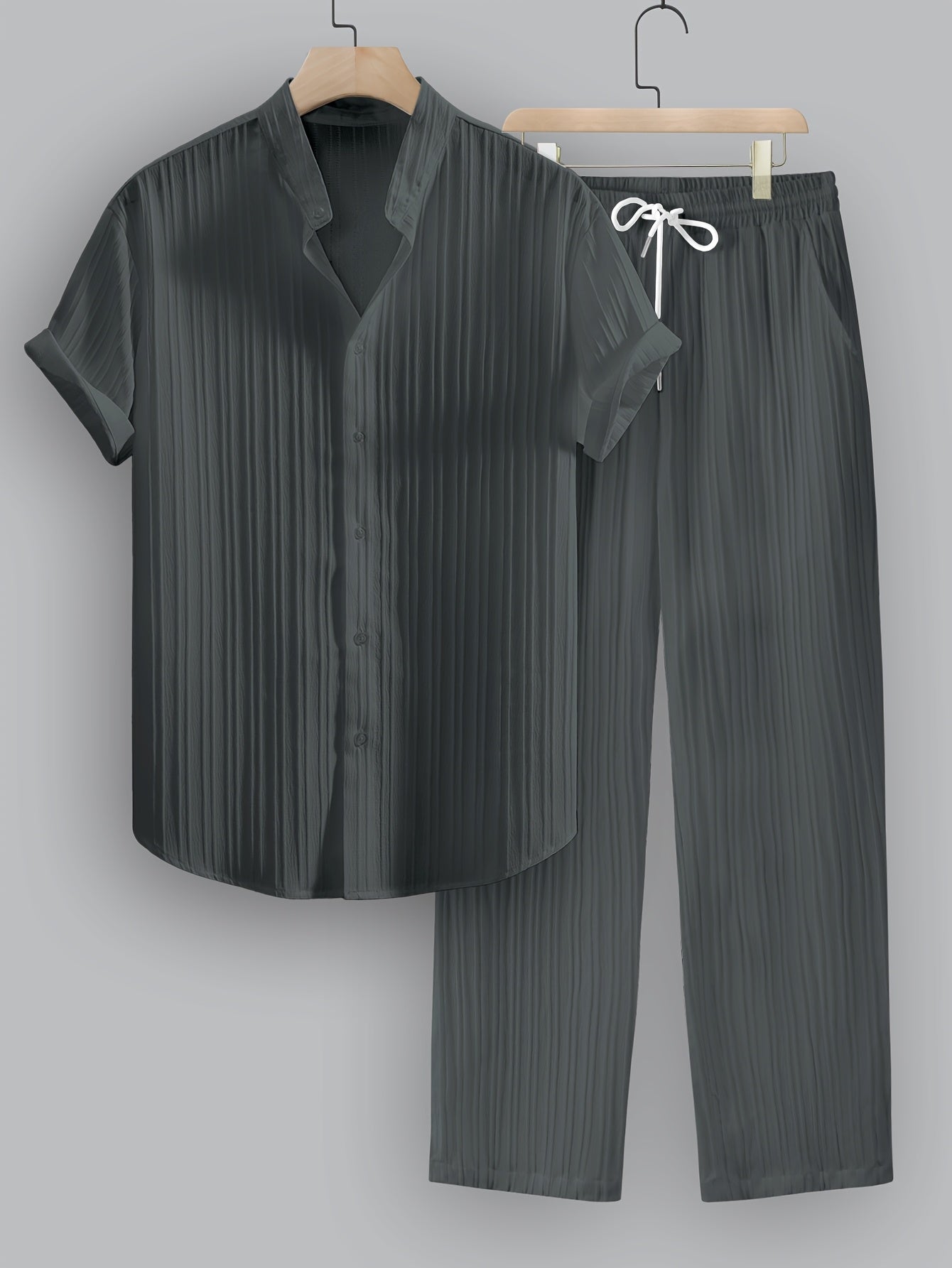 Men's Summer Solid Color 2pcs Set